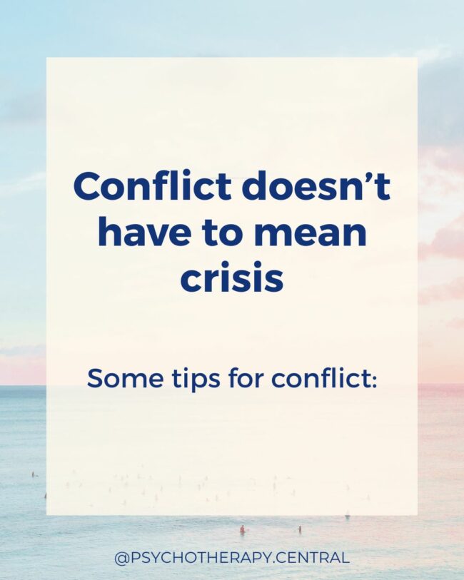 Conflict doesn’t have to mean crisis