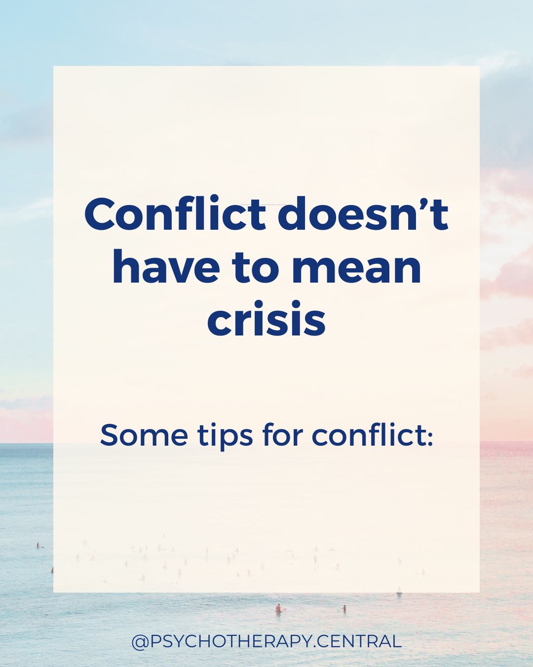 Conflict doesn’t have to mean crisis
