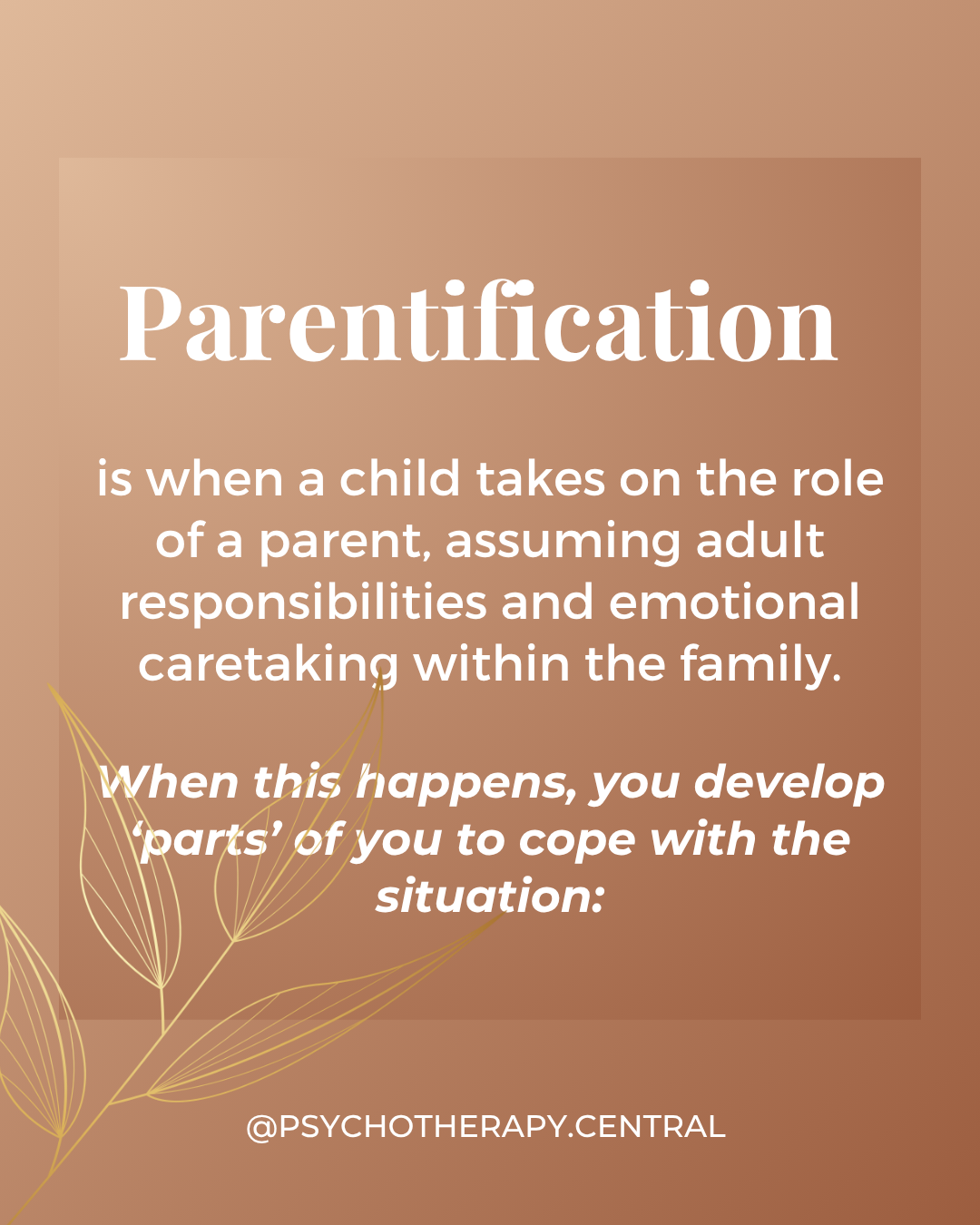 Parentification and IFS: Healing the Parts That Had to Grow Up Too Fast