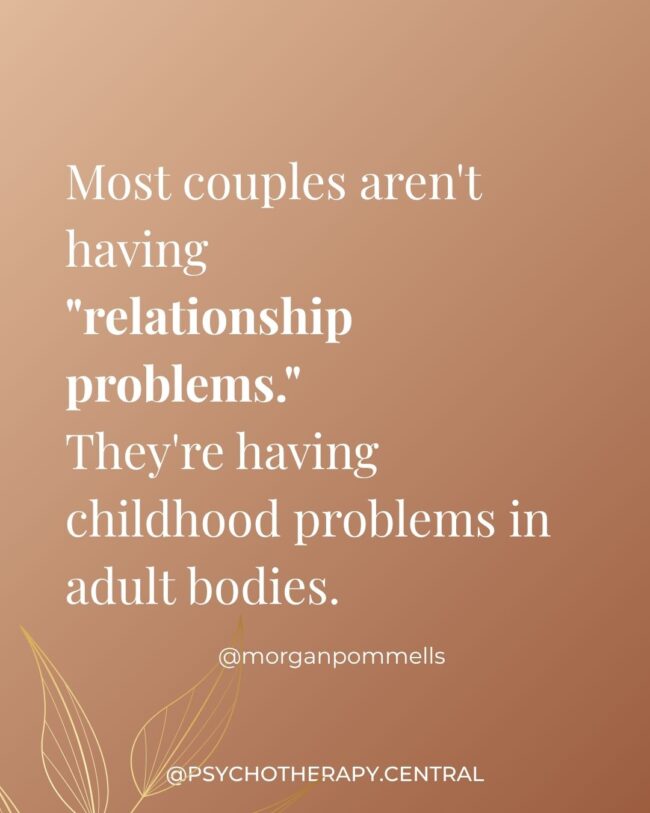 Couple in conflict — understanding how deeper emotional wounds from the past drive surface-level relationship problems.