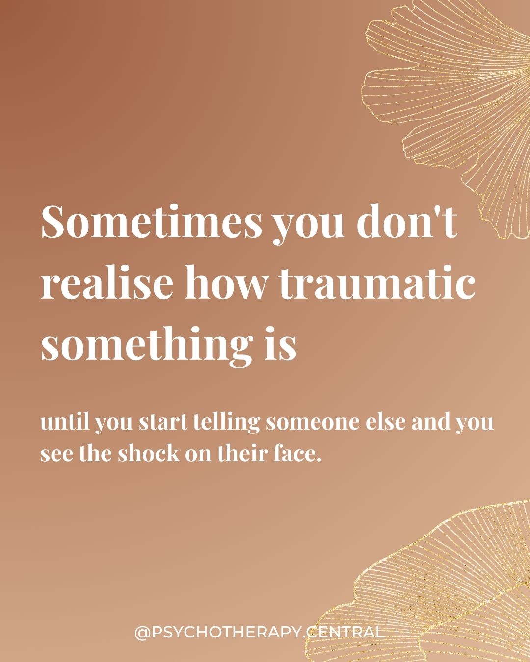 A reflective image representing the healing power of sharing traumatic experiences and being truly seen by another person.