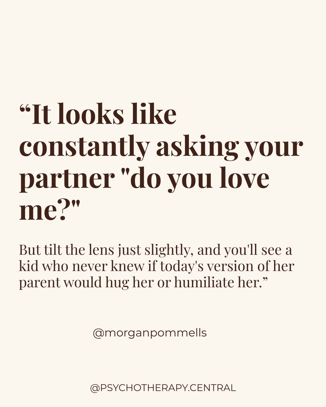 A reflection on why repeatedly asking 'Do you love me?' often stems from childhood attachment wounds and inner child patterns.
