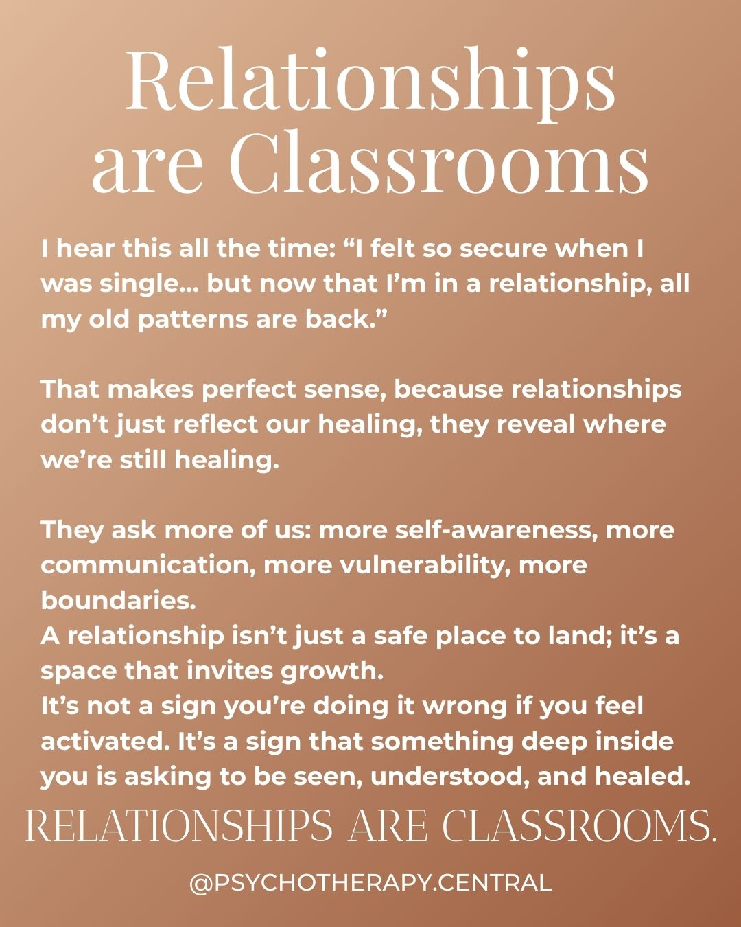 A reflective image representing how relationships serve as classrooms for healing old attachment patterns and fostering personal growth.