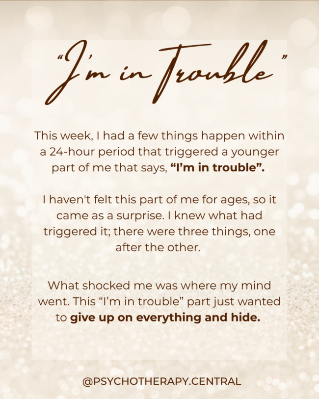 When Three Triggers in 24 Hours Brought My Six-Year-Old Self Forward