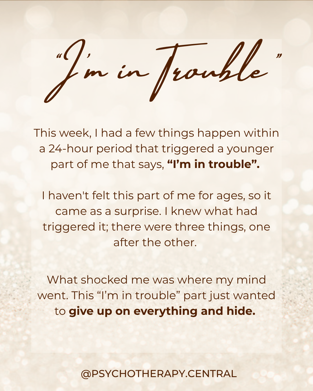 When Three Triggers in 24 Hours Brought My Six-Year-Old Self Forward