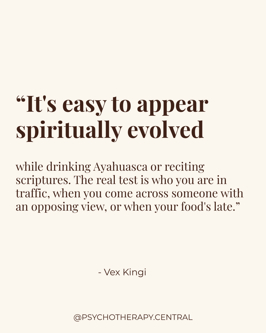 The Real Test of Spiritual Evolution