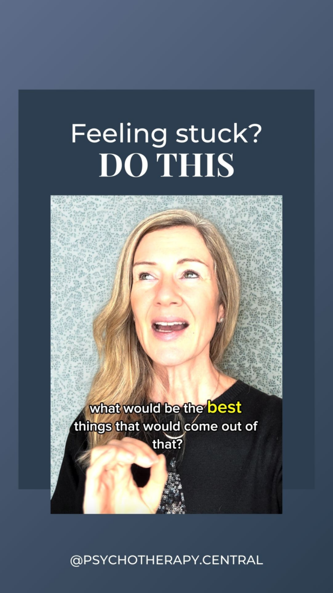 Illustration representing feeling stuck, with three reflective questions to help you move through resistance and find clarity.