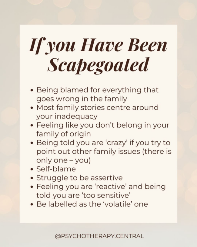 A comforting message about healing from being scapegoated in your family and reclaiming your sense of self-worth.