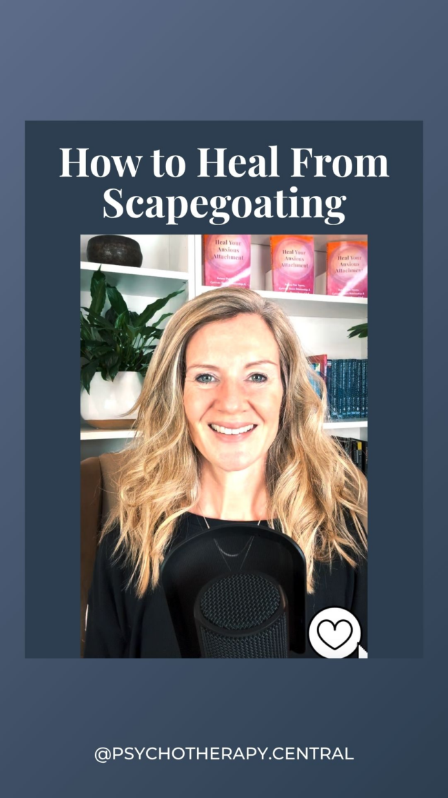 A calming visual representing healing from the family scapegoat role, with themes of self-compassion and reclaiming identity.