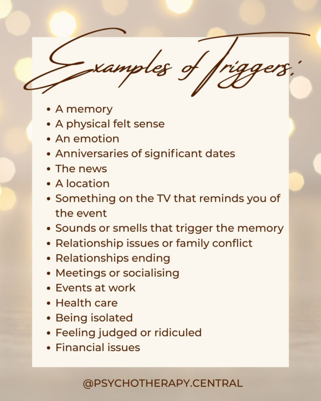 A visual representation of subtle emotional triggers and how trauma is stored in the body, encouraging self-awareness and compassion.