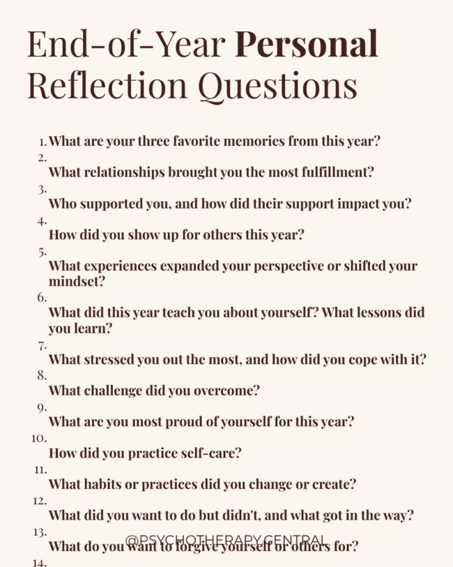 Year-End Reflection Questions for You and Your Relationship