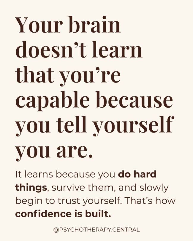 A reflection on how confidence is built through doing hard things and developing self-trust.